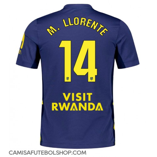 Camisa de time de futebol Atletico Madrid Marcos Llorente #14 Replicas 2º Equipamento 2025-26 Manga Curta